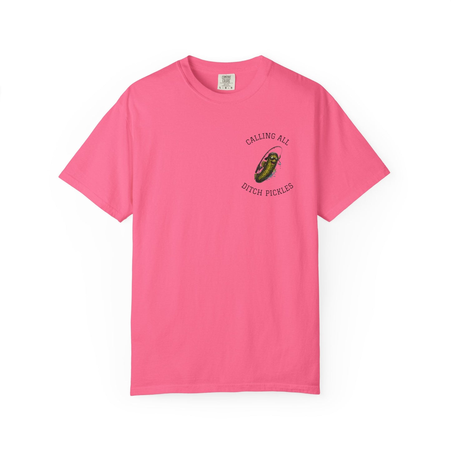 Ditch Pickle Rick Pocket Logo Fishing T-Shirt