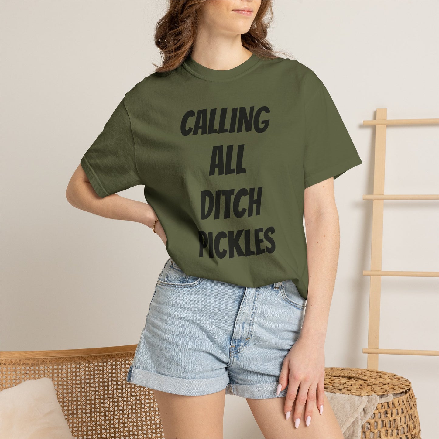 Ditch Pickle Rick Fishing Graphic T-Shirt