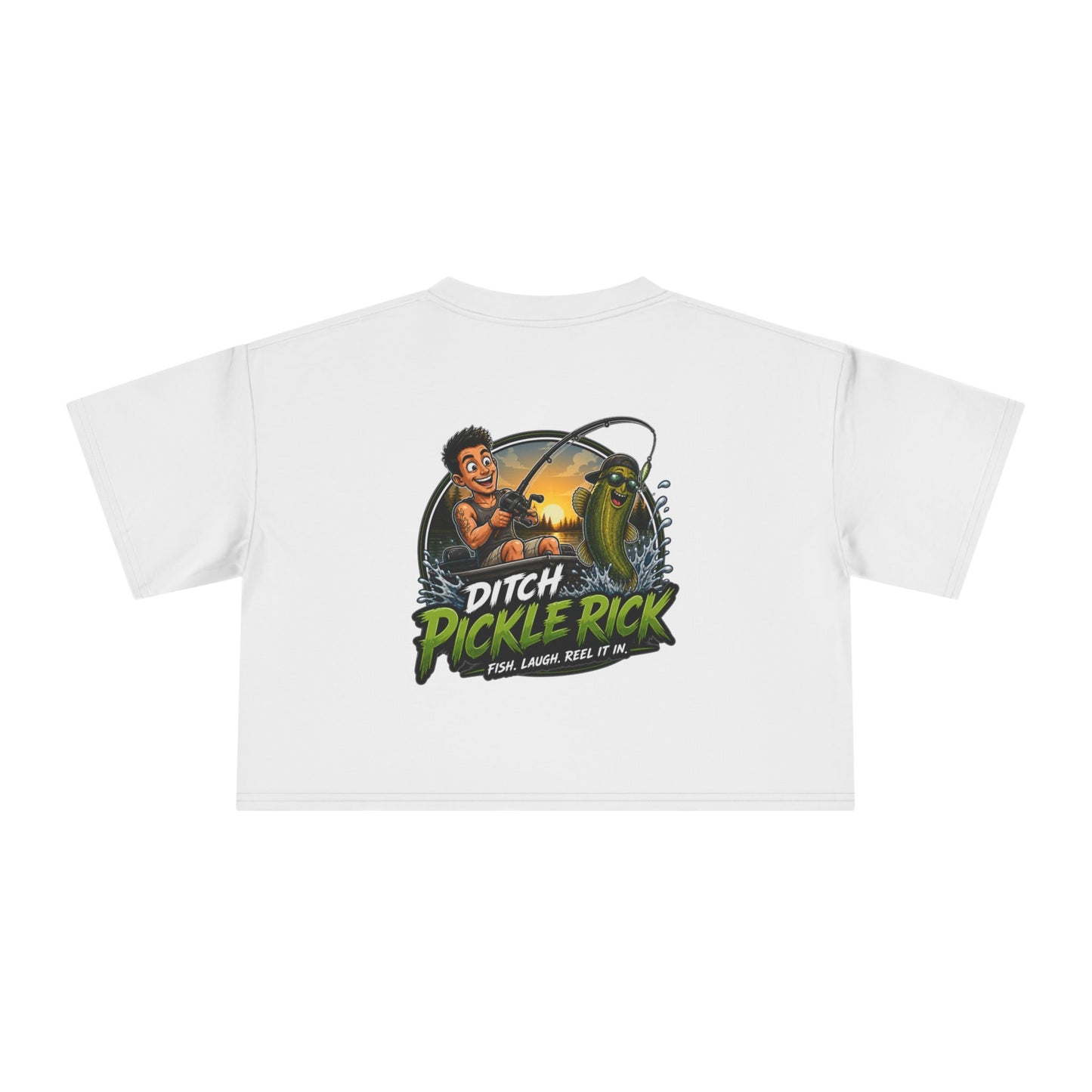 Ditch Pickle Rick Fishing Crop Tee