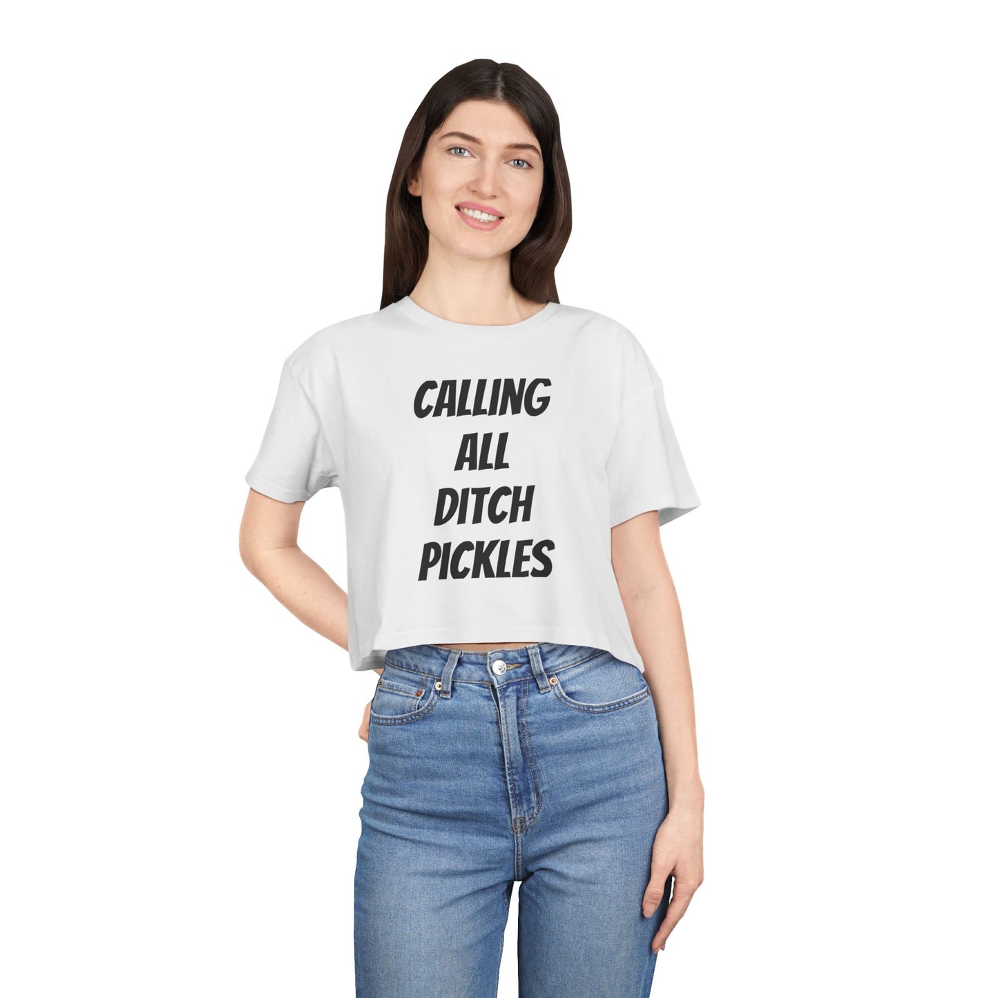 Ditch Pickle Rick Fishing Crop Tee