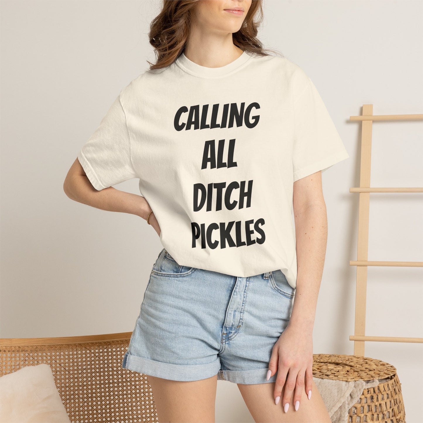 Ditch Pickle Rick Fishing Graphic T-Shirt