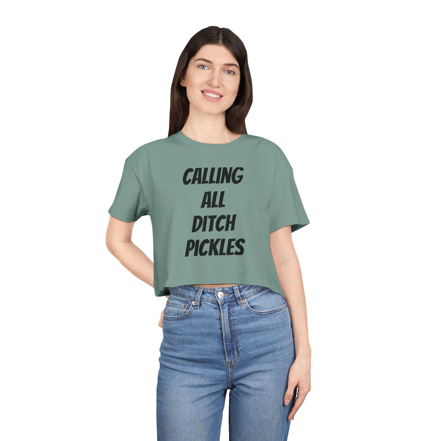 Ditch Pickle Rick Fishing Crop Tee