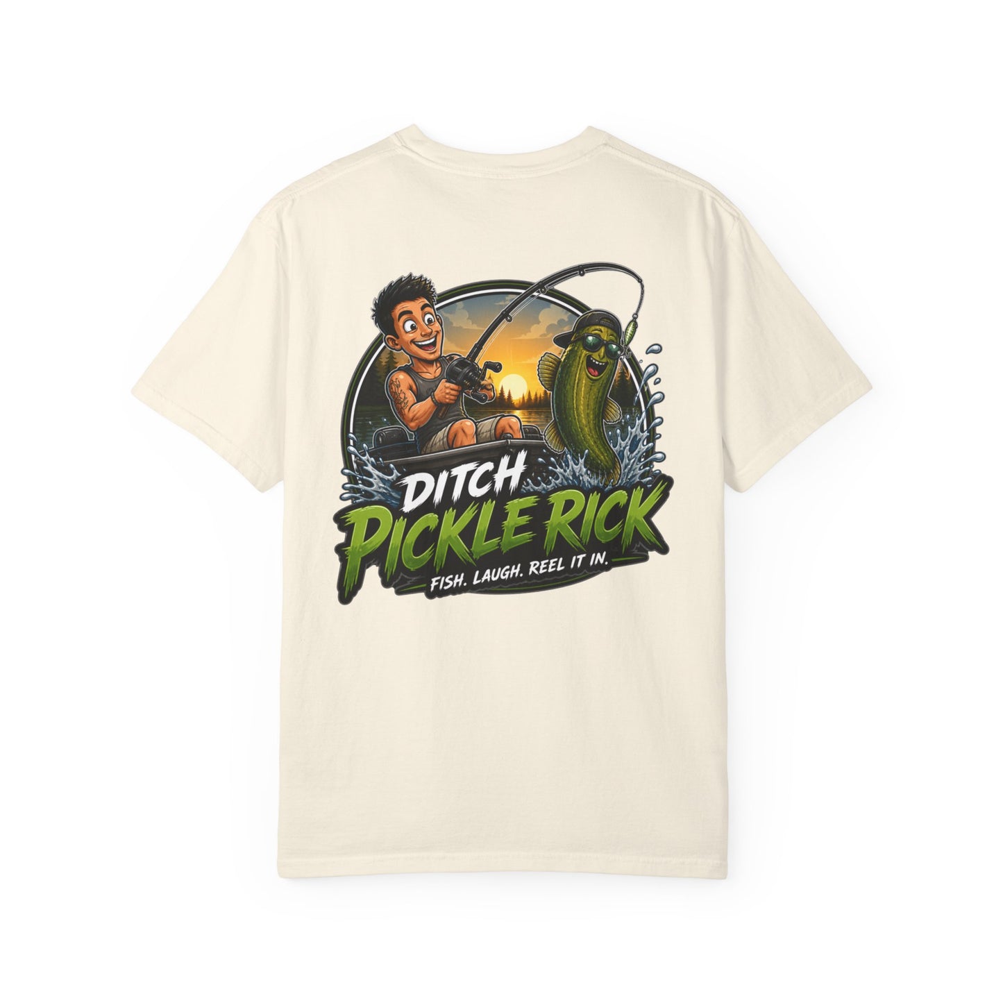 Ditch Pickle Rick Fishing Graphic T-Shirt