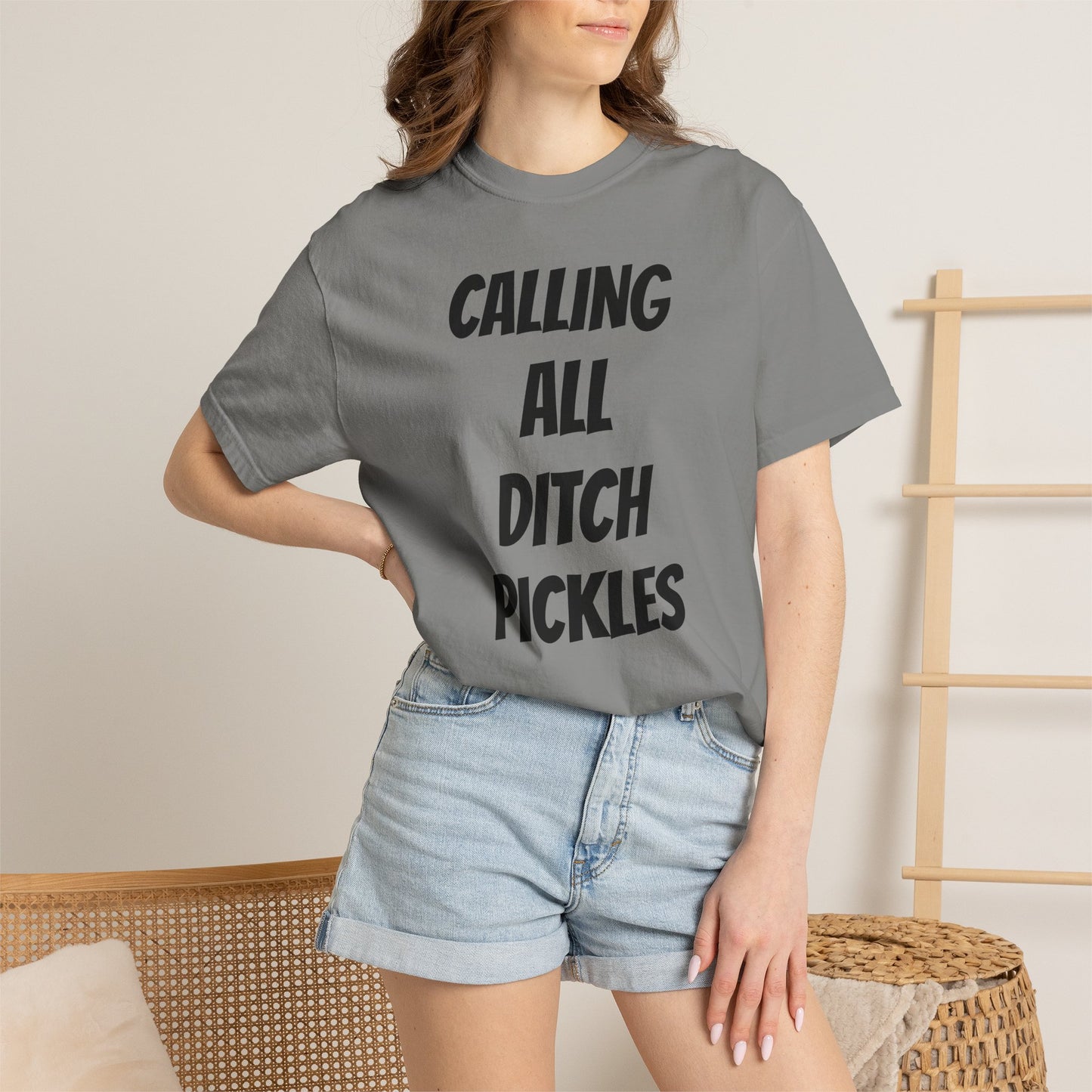 Ditch Pickle Rick Fishing Graphic T-Shirt