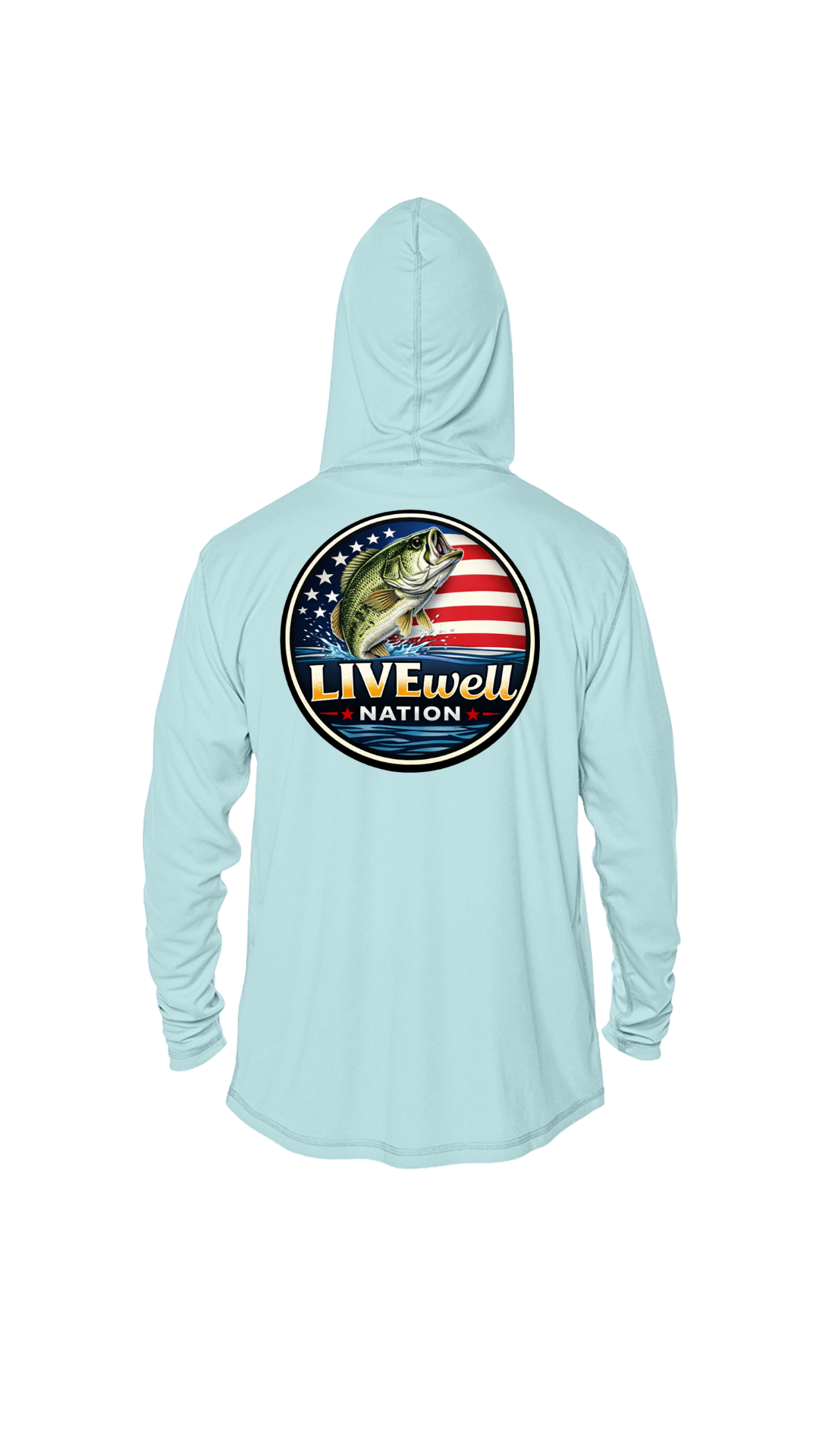LIVEwell Nation Fishing Hoodie — American Bass Graphic Pullover