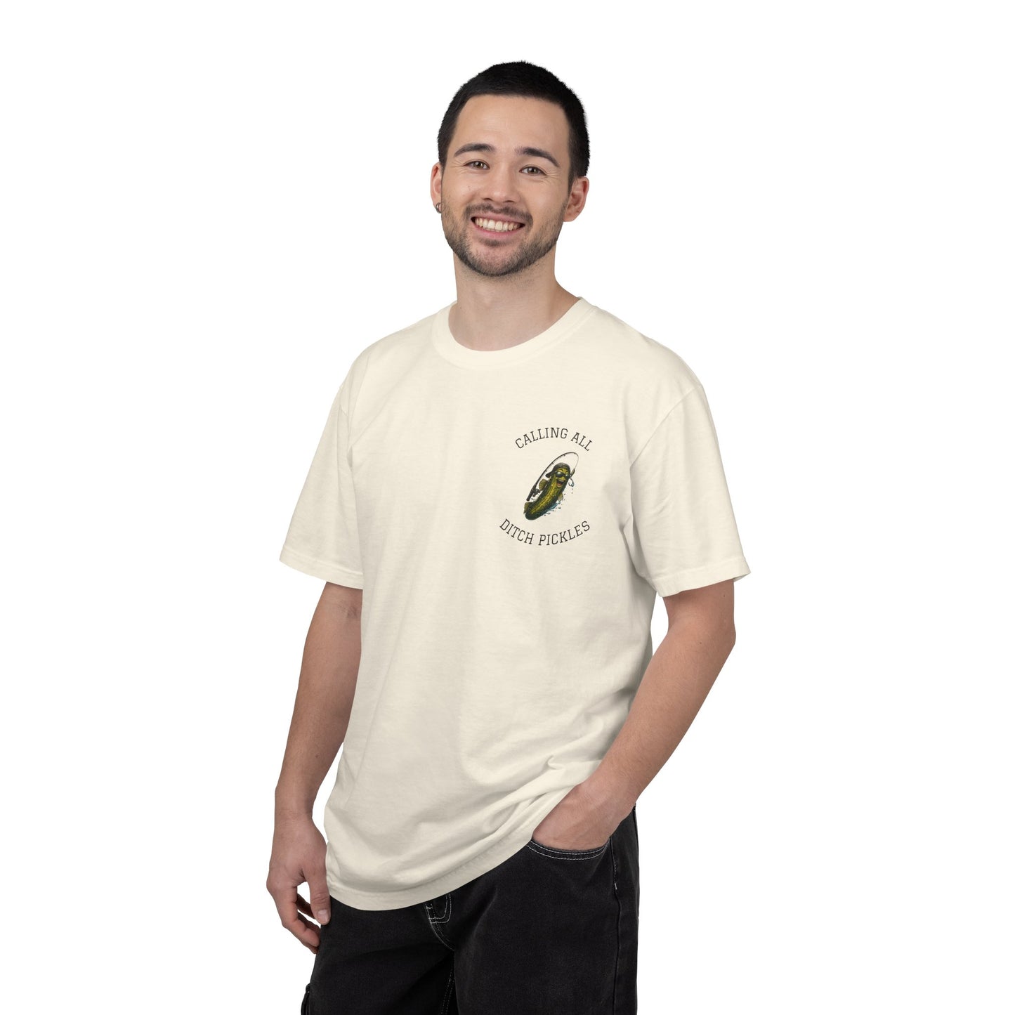Ditch Pickle Rick Pocket Logo Fishing T-Shirt