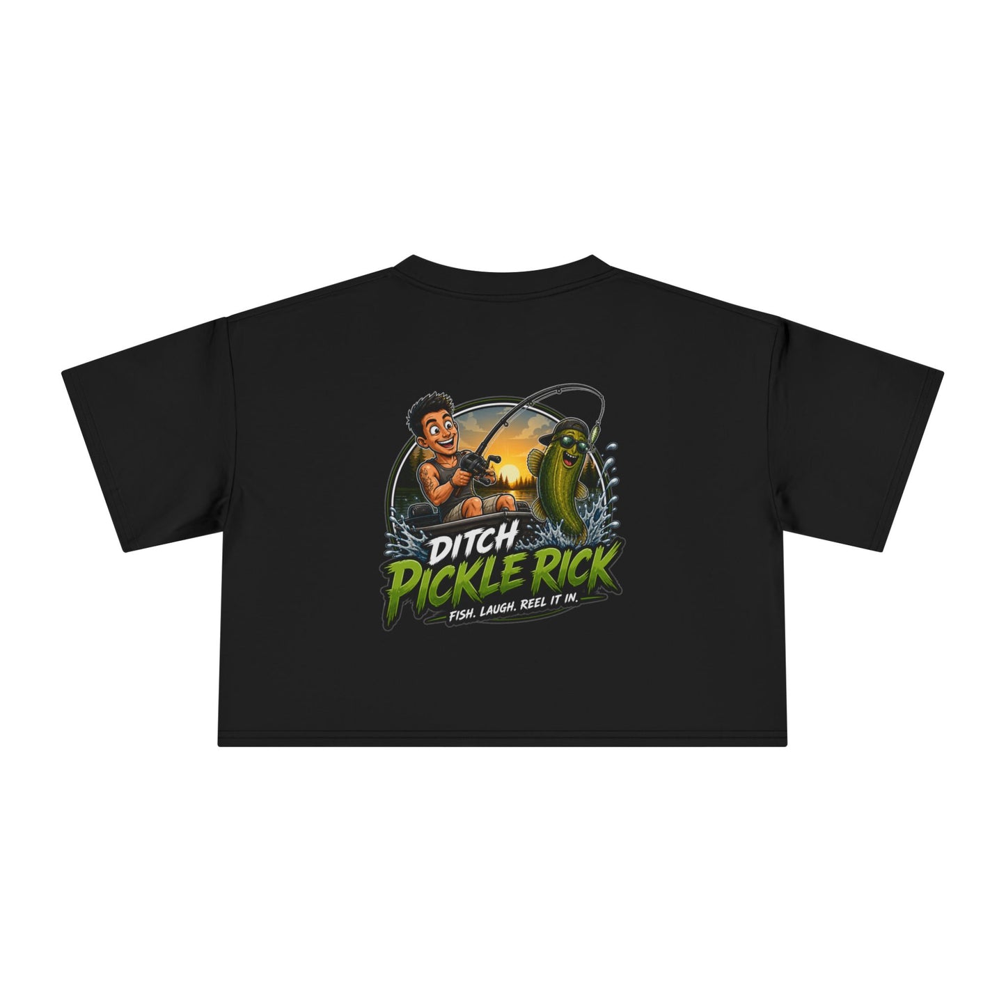Ditch Pickle Rick Fishing Crop Tee