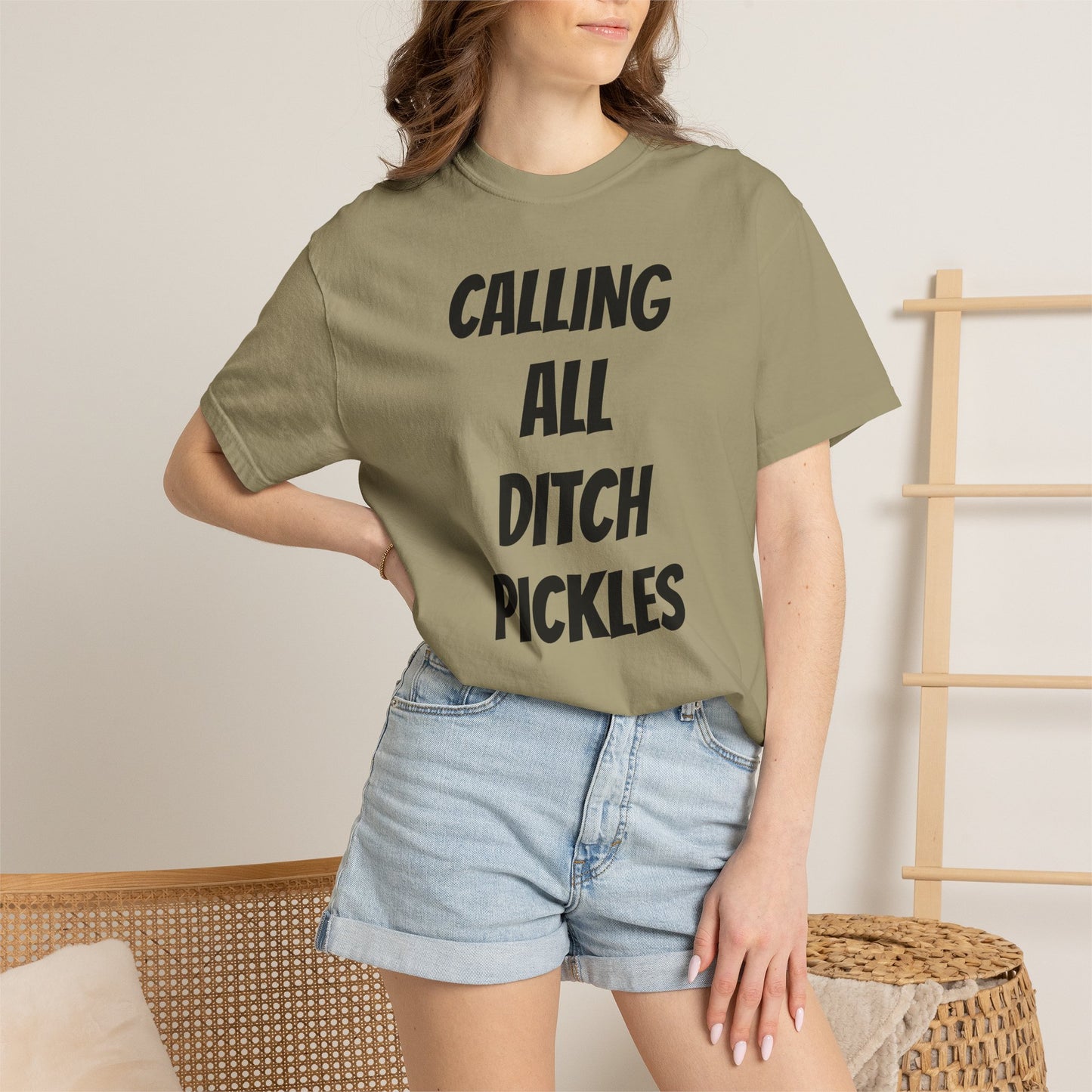 Ditch Pickle Rick Fishing Graphic T-Shirt