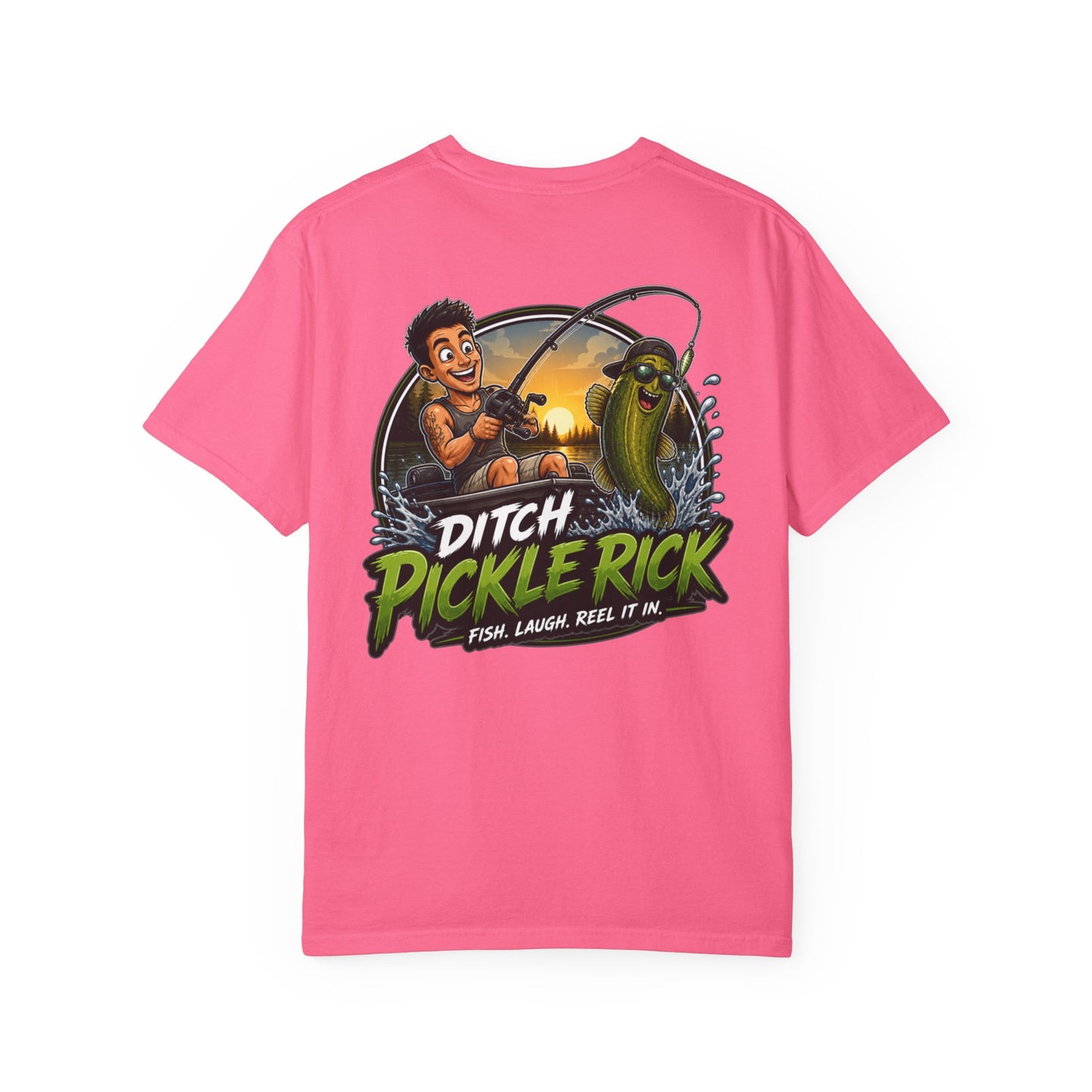 Ditch Pickle Rick Fishing Graphic T-Shirt
