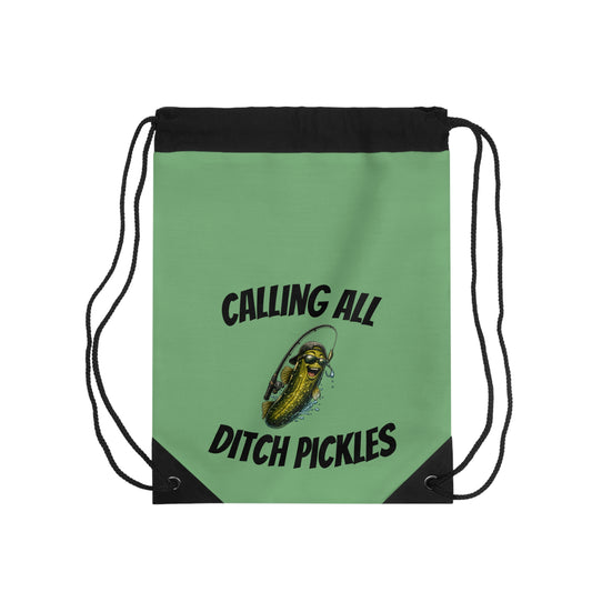 Ditch Pickle Rick Drawstring Bag
