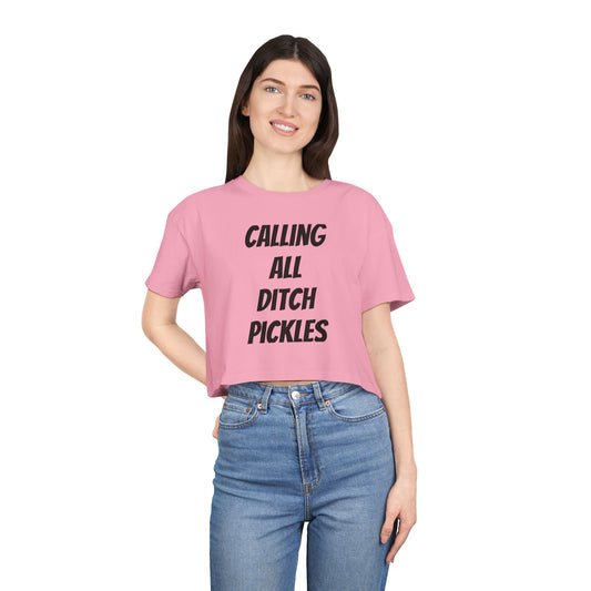 Ditch Pickle Rick Fishing Crop Tee