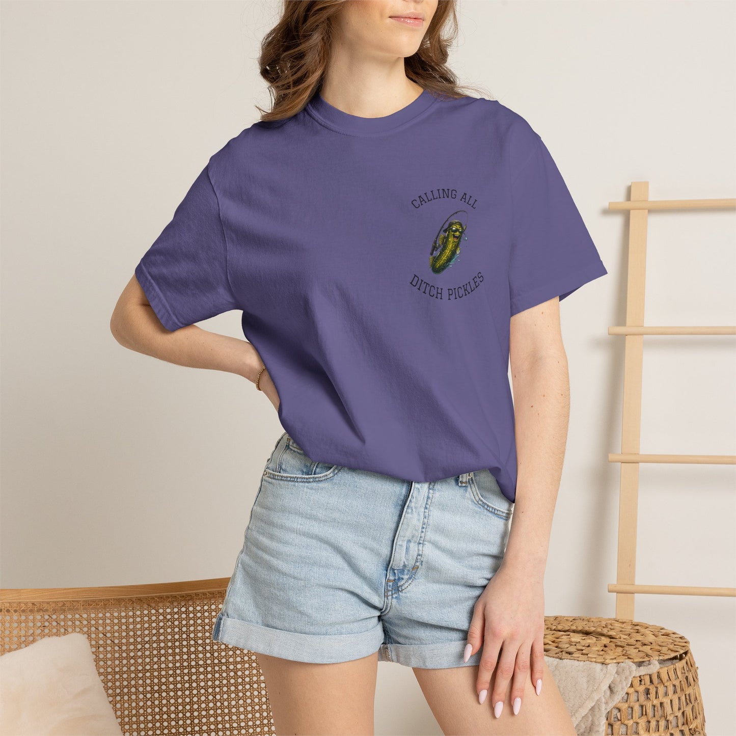 Ditch Pickle Rick Pocket Logo Fishing T-Shirt