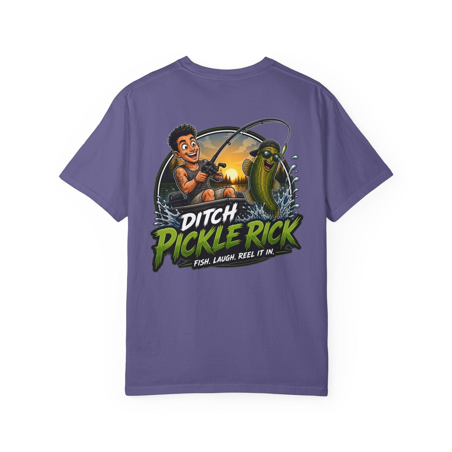 Ditch Pickle Rick Fishing Graphic T-Shirt
