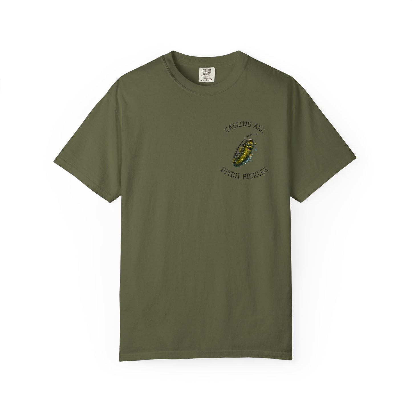 Ditch Pickle Rick Pocket Logo Fishing T-Shirt