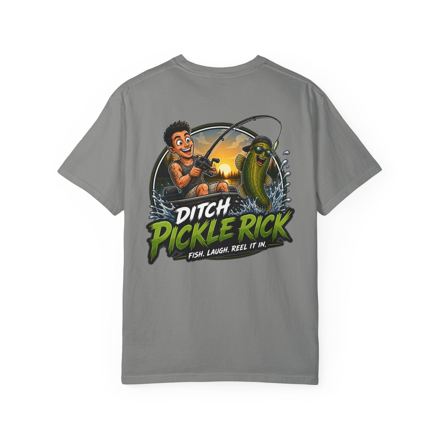 Ditch Pickle Rick Fishing Graphic T-Shirt