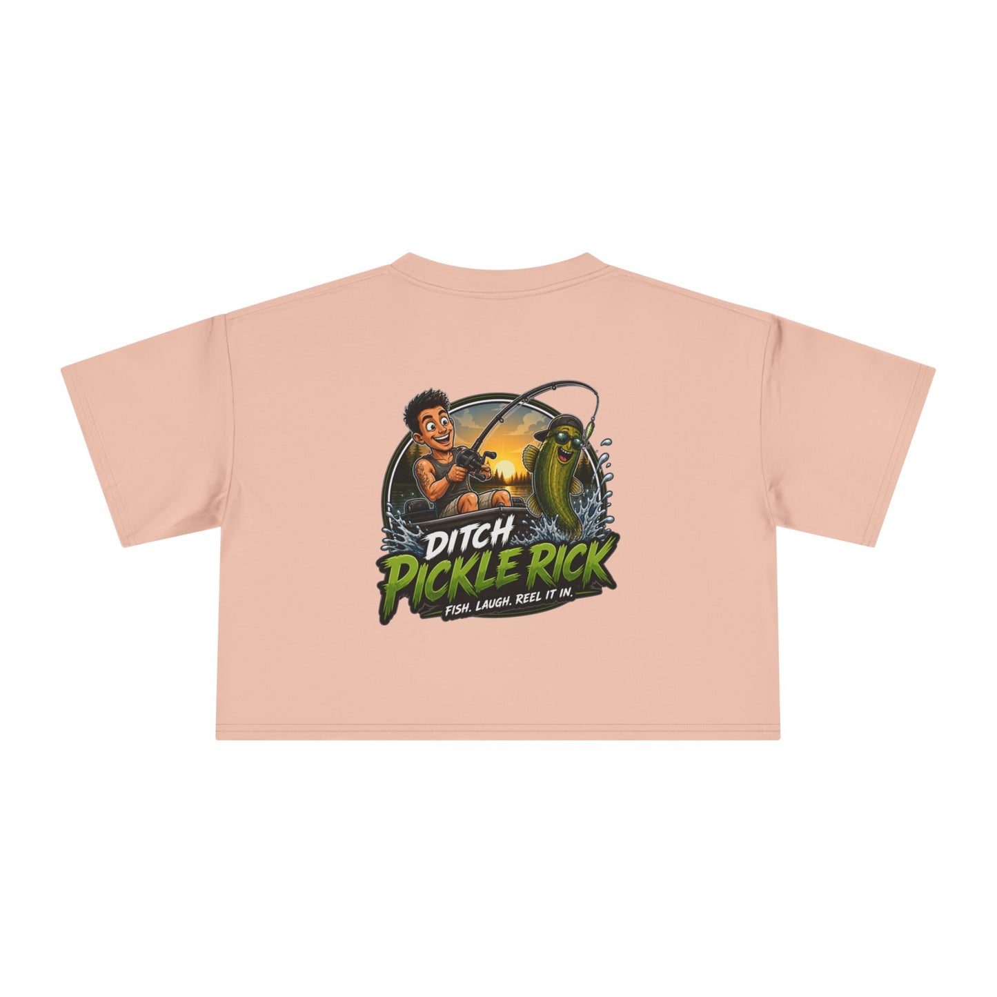 Ditch Pickle Rick Fishing Crop Tee
