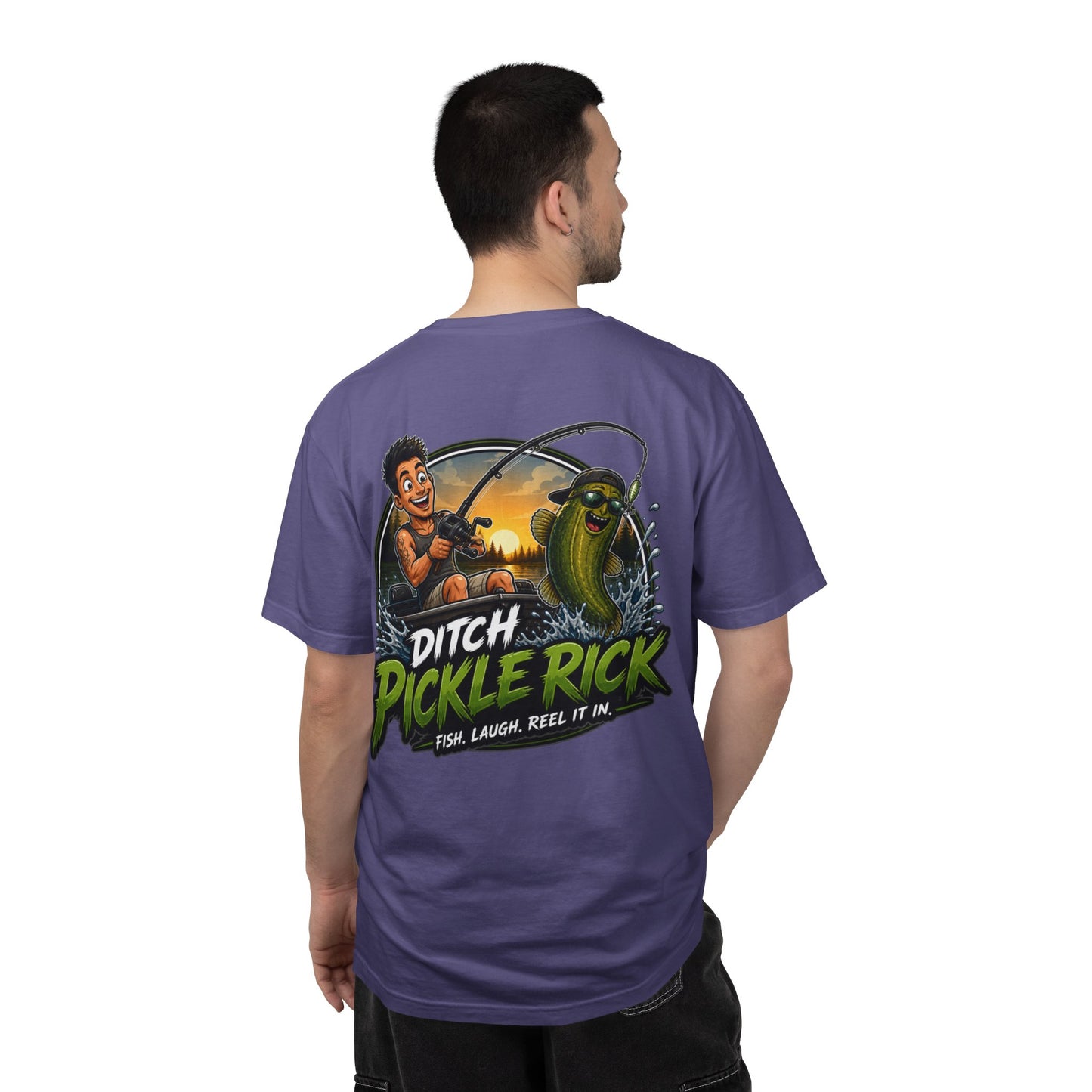Ditch Pickle Rick Fishing Graphic T-Shirt