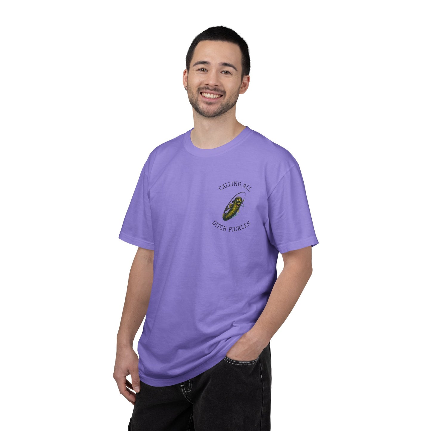 Ditch Pickle Rick Pocket Logo Fishing T-Shirt