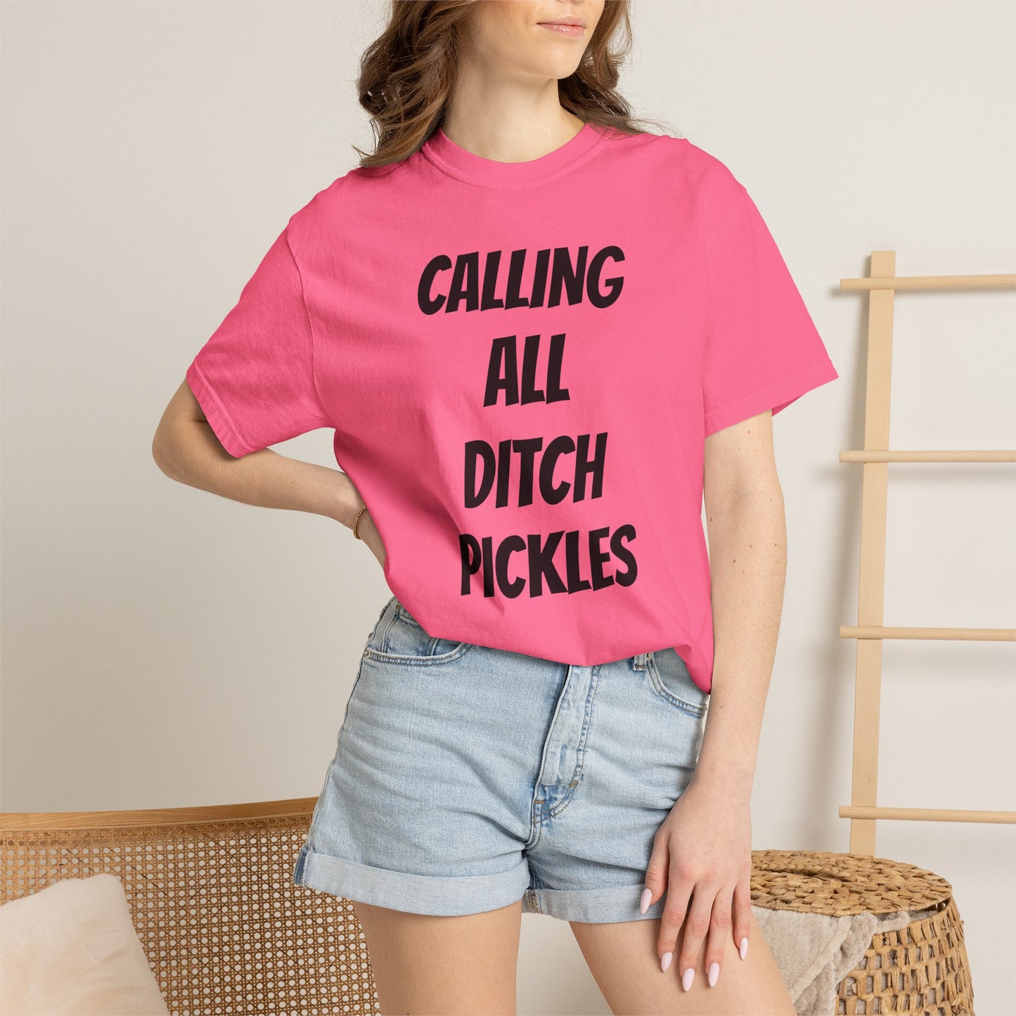 Ditch Pickle Rick Fishing Graphic T-Shirt