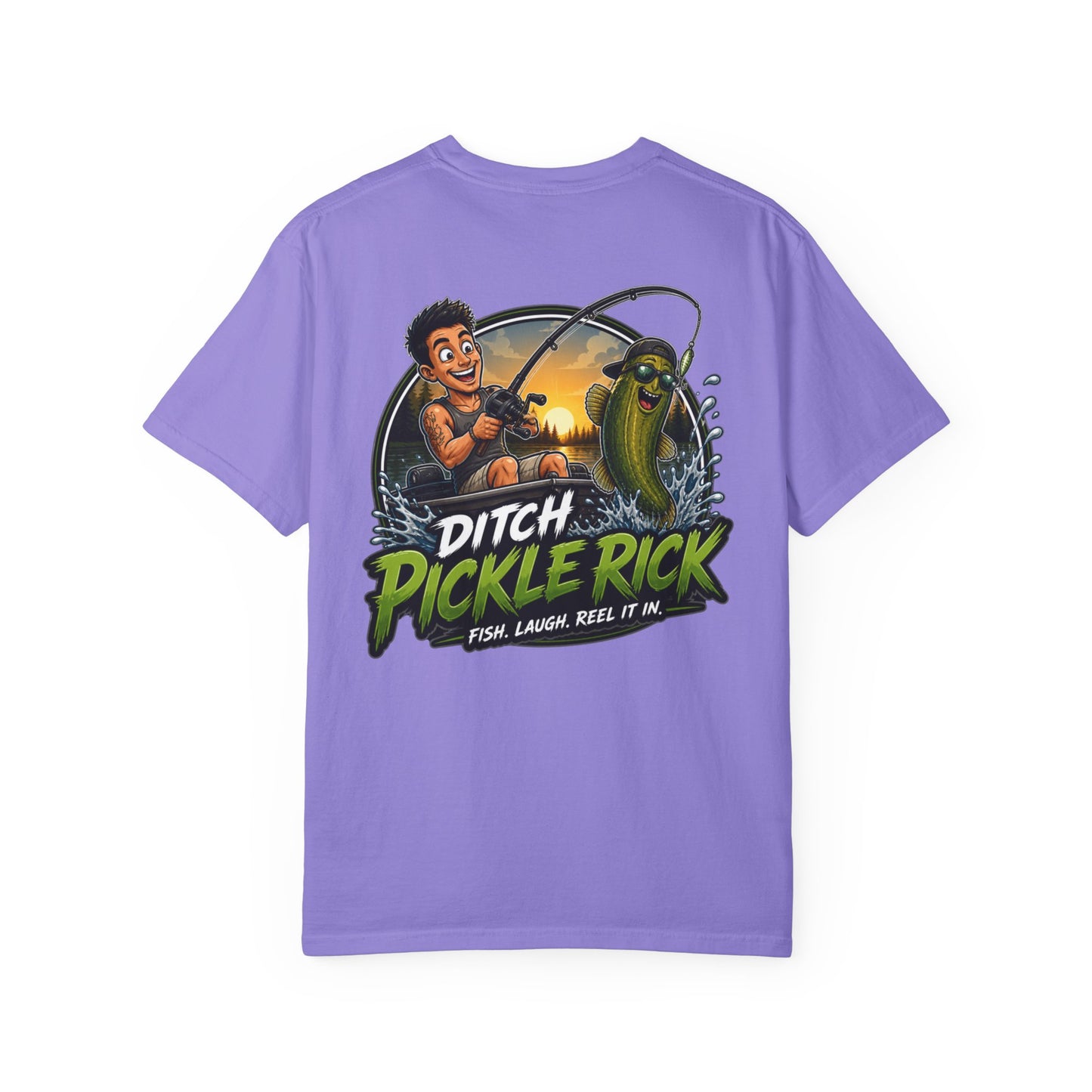 Ditch Pickle Rick Fishing Graphic T-Shirt