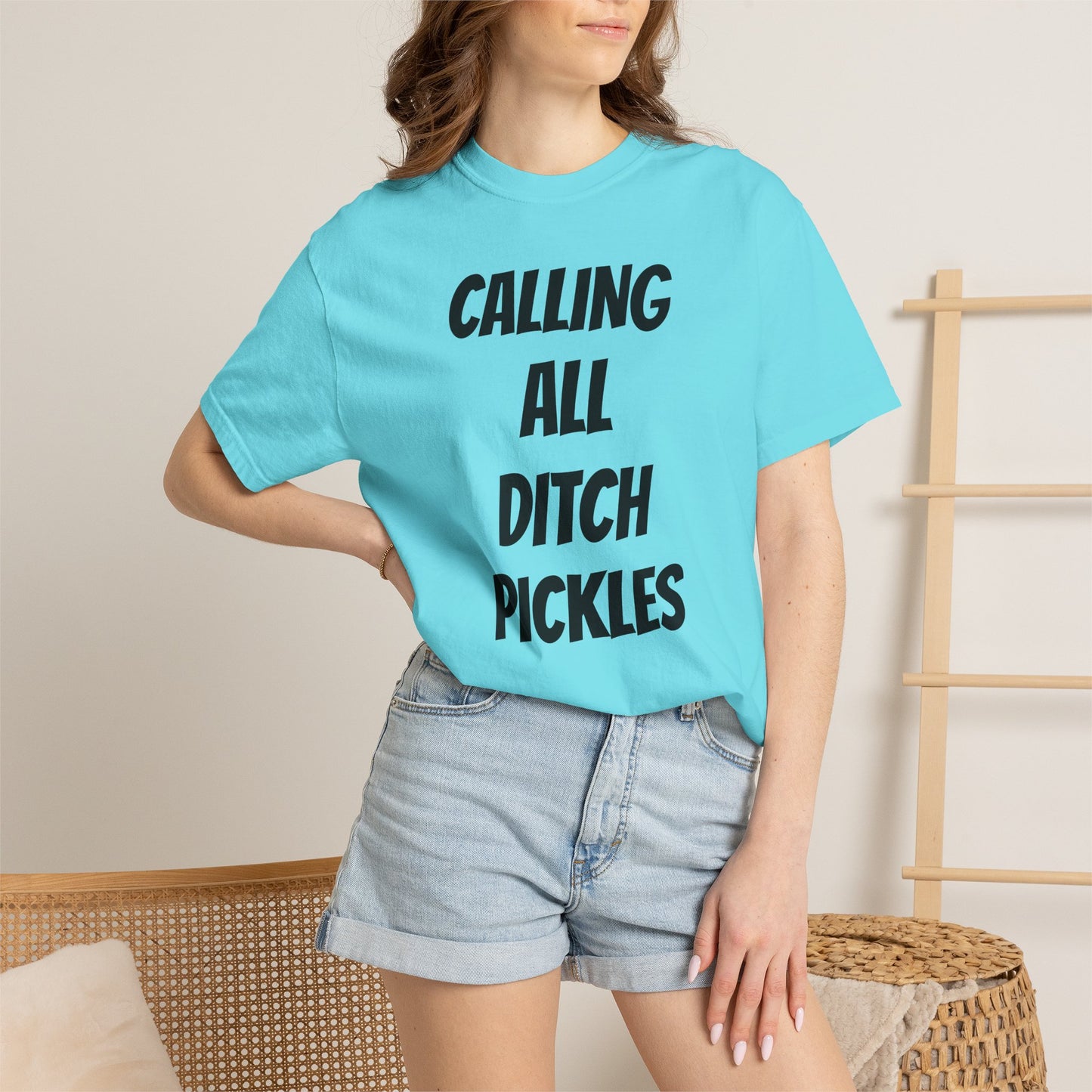 Ditch Pickle Rick Fishing Graphic T-Shirt