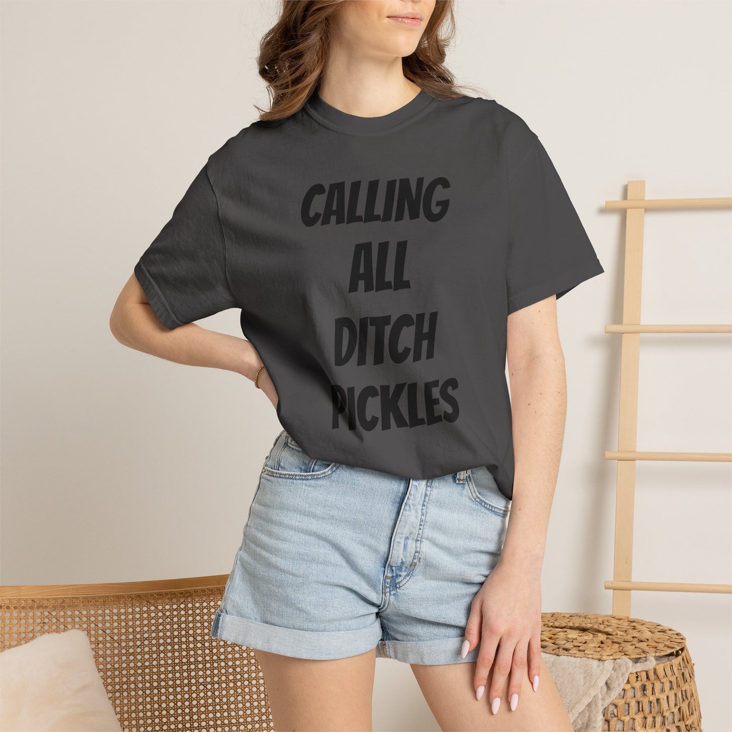 Ditch Pickle Rick Fishing Graphic T-Shirt
