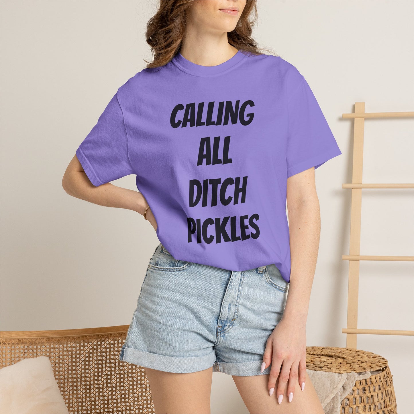 Ditch Pickle Rick Fishing Graphic T-Shirt