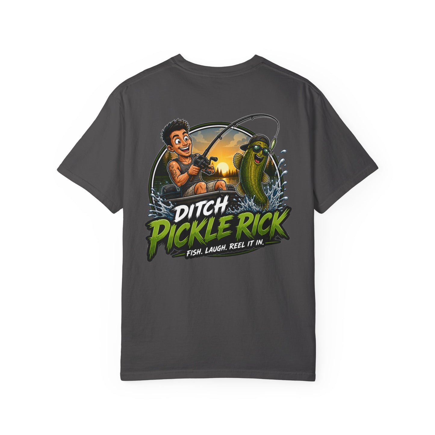 Ditch Pickle Rick Fishing Graphic T-Shirt