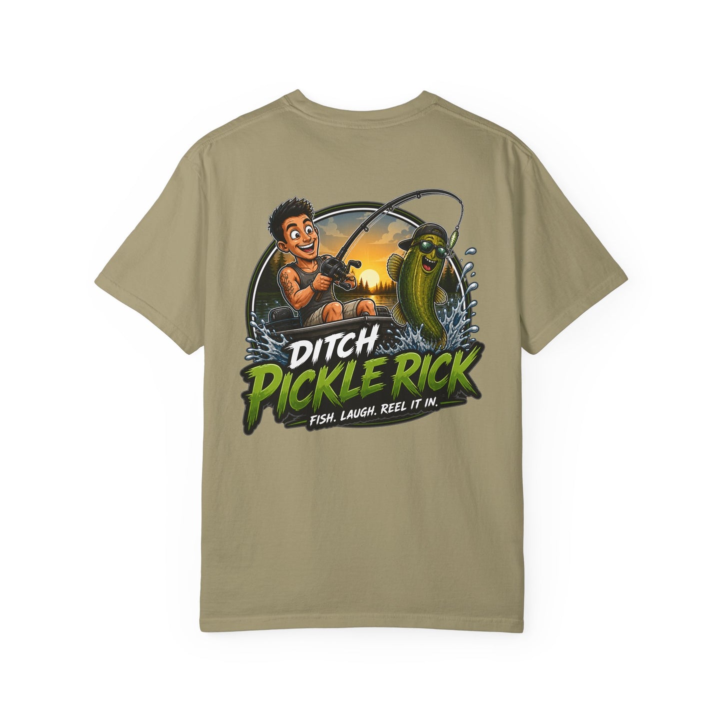Ditch Pickle Rick Fishing Graphic T-Shirt