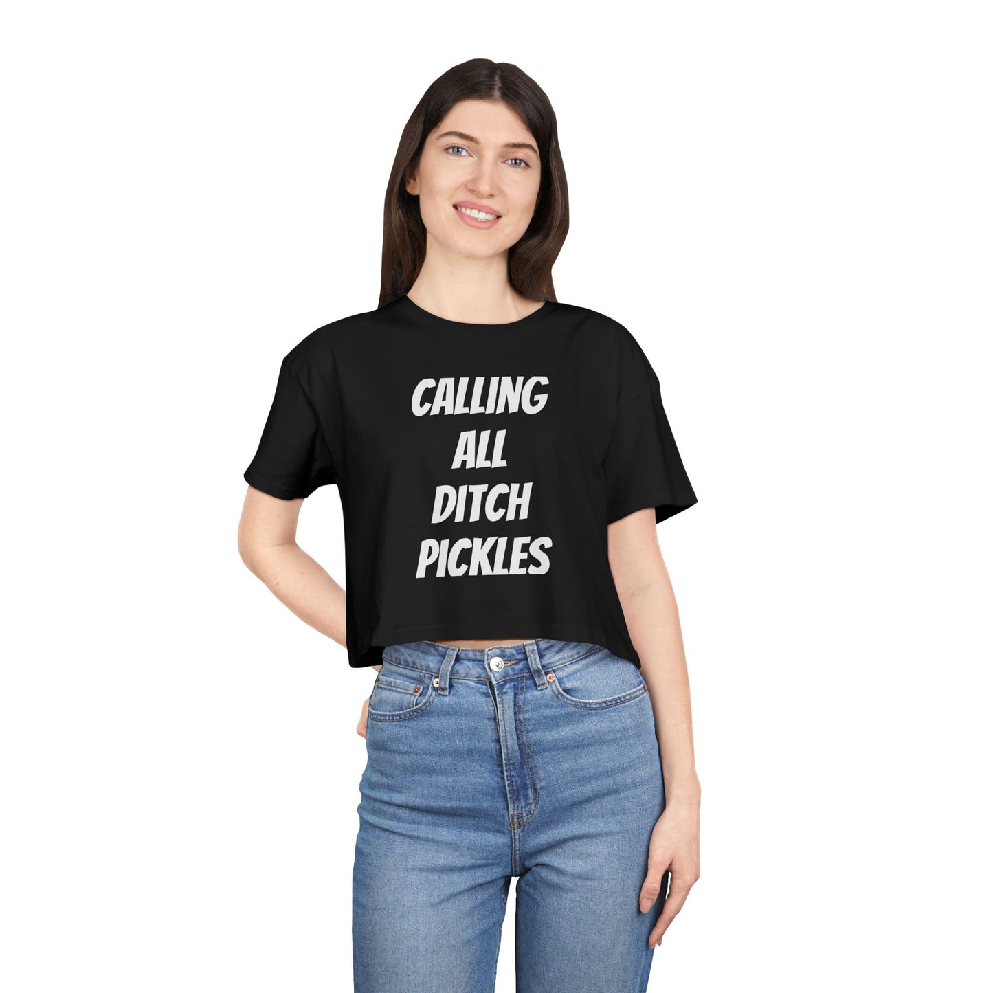Ditch Pickle Rick Fishing Crop Tee