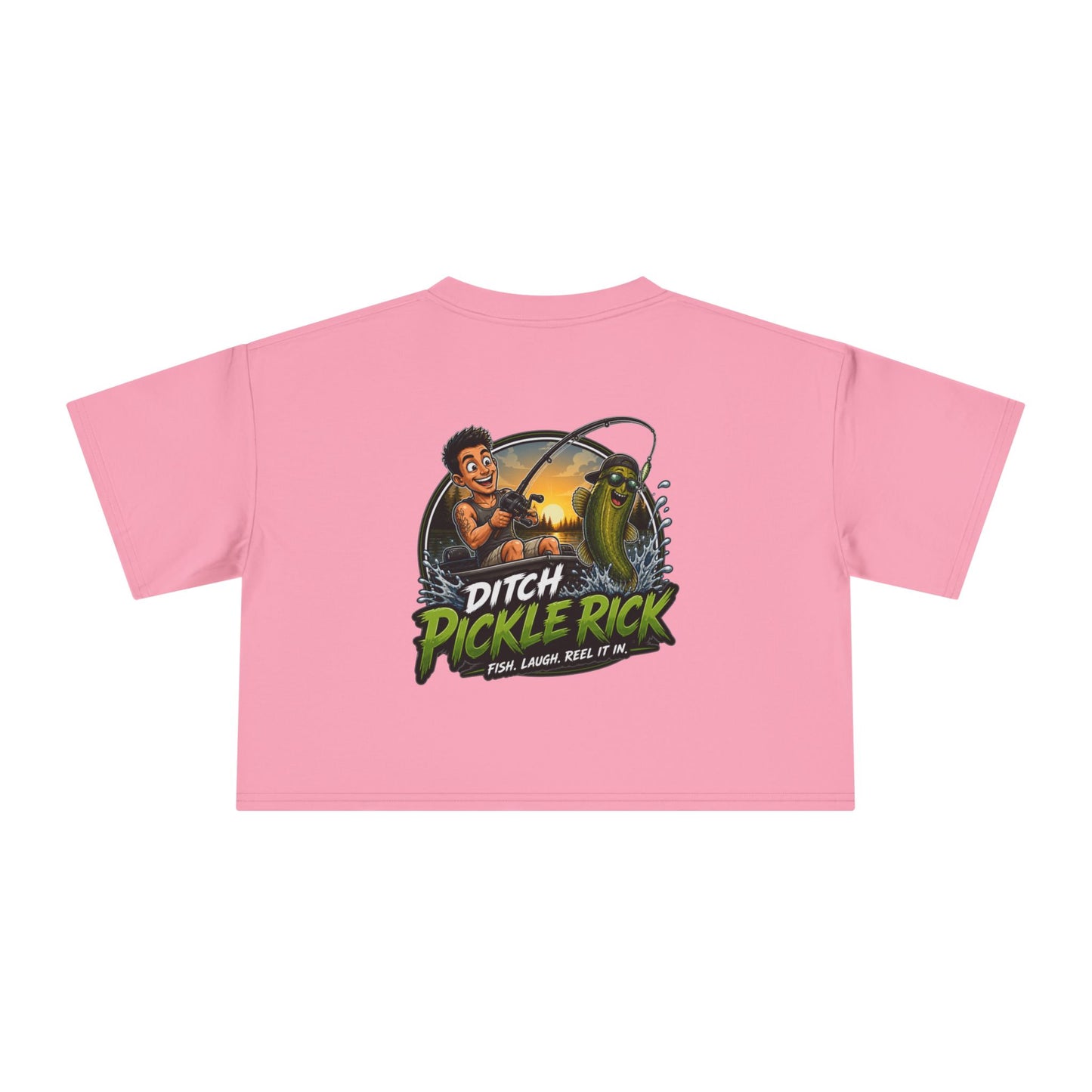 Ditch Pickle Rick Fishing Crop Tee
