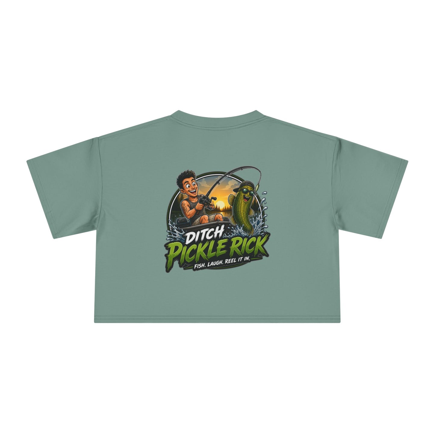 Ditch Pickle Rick Fishing Crop Tee